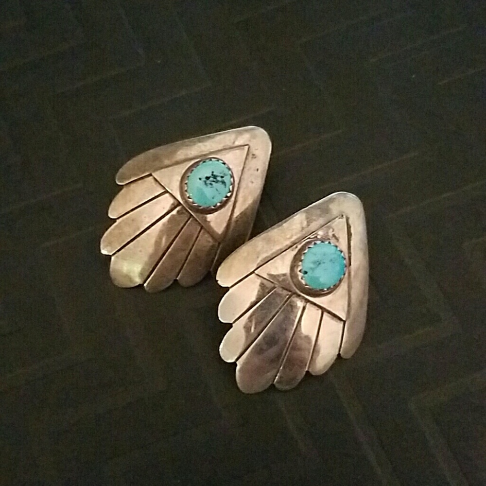 Native American sterling and turquoise earrings